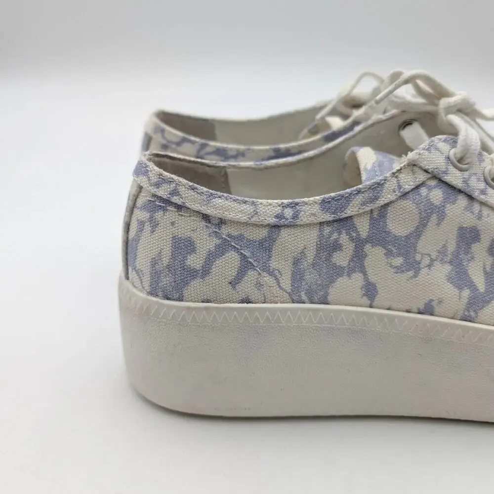 Open Edit Edlandyn Platform Sneakers Women's Blue Marble Size US6.5M EU36.5